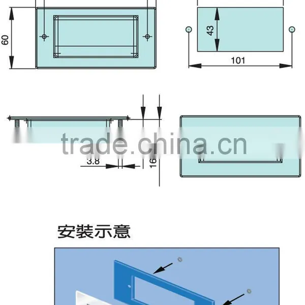 HP-002 Stainless Steel Square Recessed Flush Pull Handle photo-6