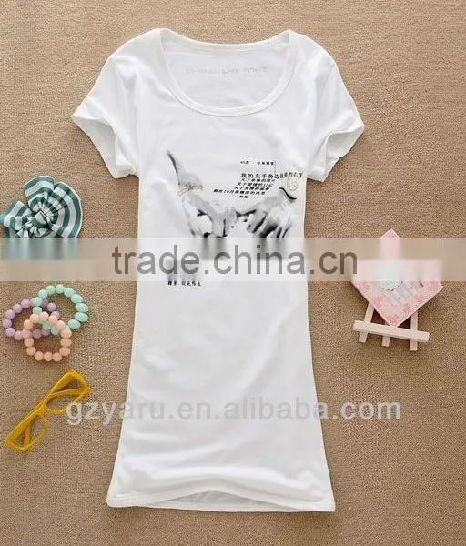 Ladies t Shirt Printed Plain Blank t Shirt Women photo-3
