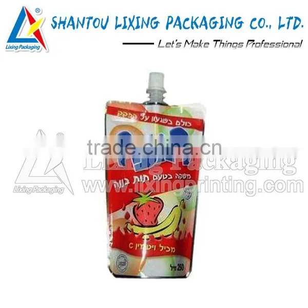 LIXING PACKAGING Custom Liquid Packaging Plastic Bag for Fruit Pulp Pasta Packaging