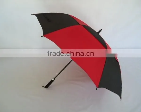Double Layer Canopy Golf Red And Black Umbrella,Golf Umbrella photo-3