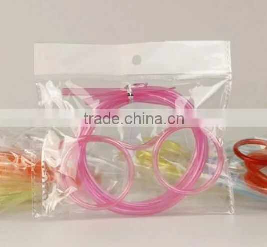 New Design Kids Glasses Straw/DIY Plastic Glasses Straw photo-4