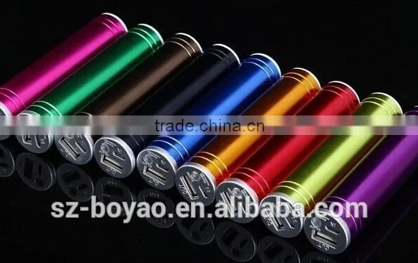 2016 2600mah Colorful Cylinder Smart Power Bank With Flashlight