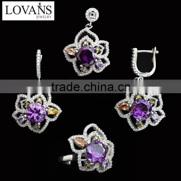 Rhinestone Jewelry Set Blue Sapphire Ring Most Popular Products Fahionable Products TZ-0183 photo-4