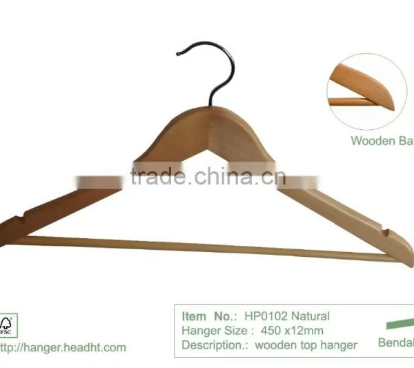 HH Brand Shirt Garment Basic Suit Hangers White/natural Color AB Grade photo-2