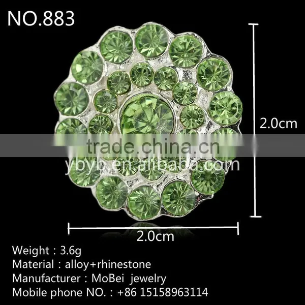Round Shape Prong Setting Colorful Rhinestone of Garment Accessory for Children Frocks Designs-883 photo-2