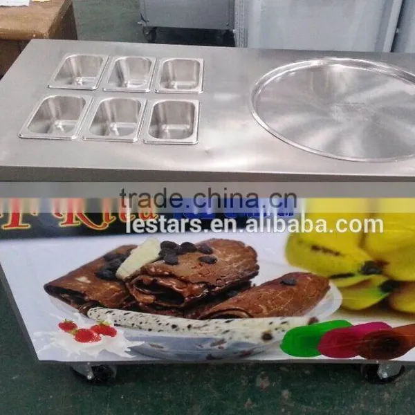 Flat Pan Fried Ice Cream Machine Fried Ice Cream Roll Machine Thailand Fry Ice Cream Machine photo-6
