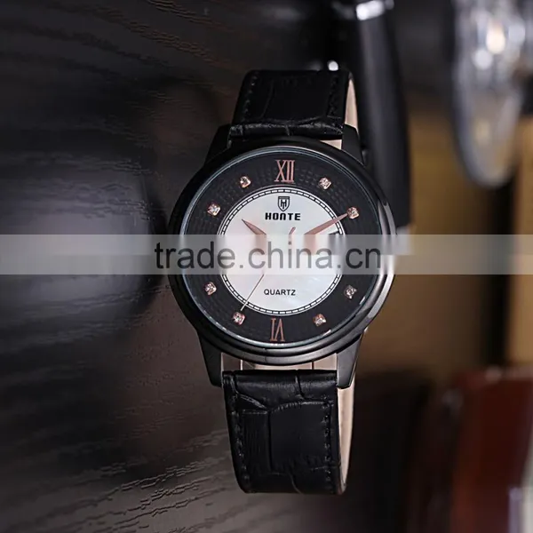 2016 New Product Quartz Mens Watches Real MOP Dial Genuine Leather Watches Hot Style Good Quality photo-5