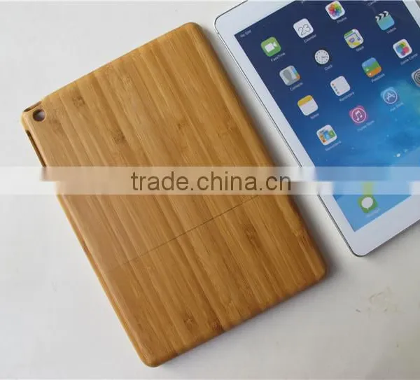 OEM Carbonized Bamboo Wood Case Protective Case for IPad Air Two Parts With Bamboo/alumium Buckle photo-3