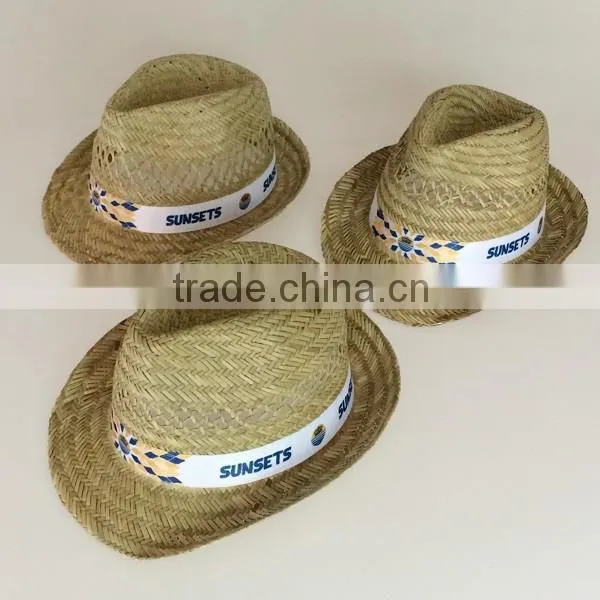 Wholesale Chinese Cheap Promotion Plain Custom Mens Narrow Brim Summer Natural Straw Cool Sun Hat photo-5