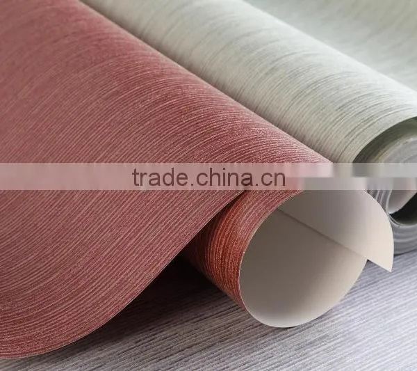 Breathable Home Wallpaper of Red Color /pure Paper Wallpaper photo-2