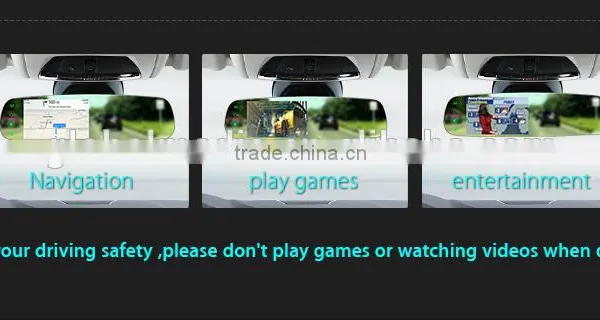 Car Accessories Rearview Mirror Ultra-high Brightness Frameless Mirror With Mirror-link photo-5
