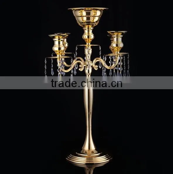 Wedding Gold Candelabra, Tall Gold Candelabra for Weddings photo-2