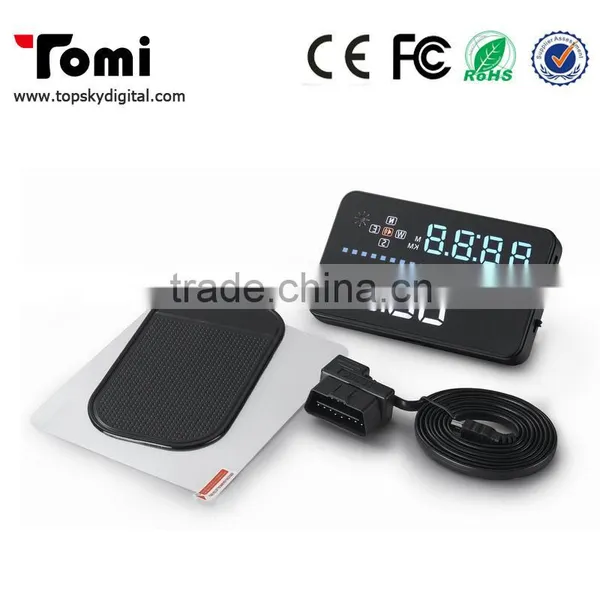 Car HUD A3 3.5 Inch Screen GPS Head Up Display With Speedometer Kmh/MPH Speeding Warning Compass Compatible For OBD1 OBD2 Car photo-6