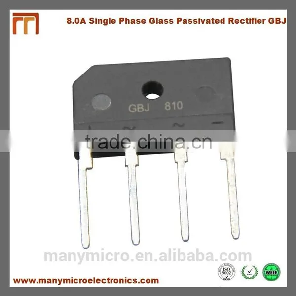 8A 50V-1000V Single Phase Glass Passivated Bridge Rectifier GBJ810 photo-3