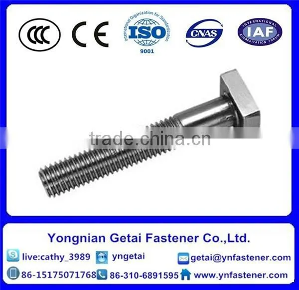 Square Head Bolts With Large/small, DIN933/931 H.D.G / Galvanized With Black /yellow Zinc Plated/blue White photo-6