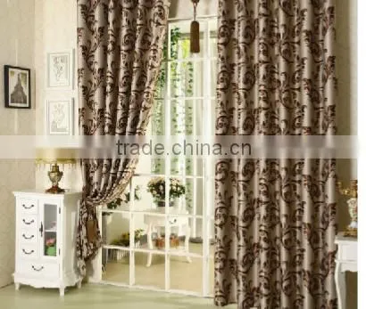 Customized Window Curtain Fabric, Jacquard Fabirc 036 Fire Retardant Blackout Fabric for Bedroom photo-2