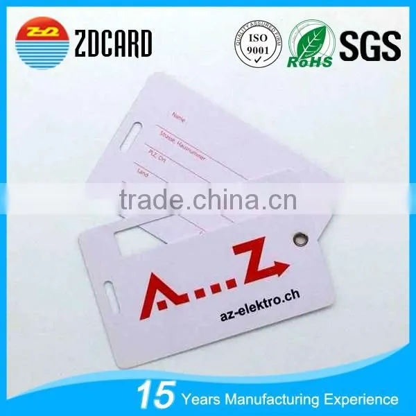 Double Sheets PVC Matte Luggage Tags With Hole, Eyelet and Transparent Strap photo-2