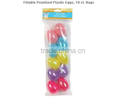 Fillable Pearlized Plastic Eggs, 10-ct. Bags