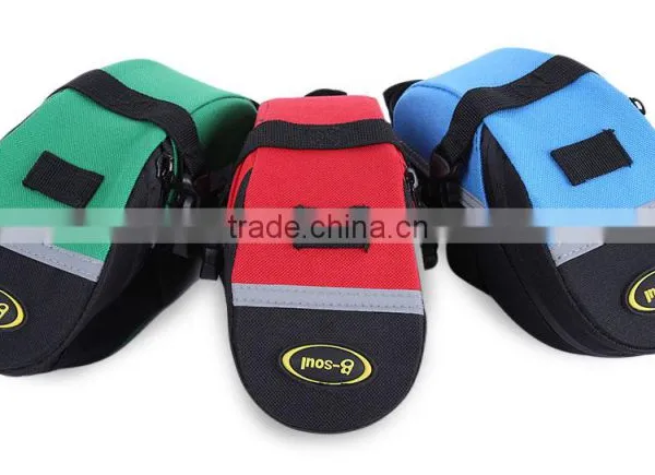 B - SOUL Outdoor Cycling Seat Panniers Mountain Bike Bicycle Saddle Bag Adjustable Quakeproof Padded Cycling Seat Tail Bag photo-6