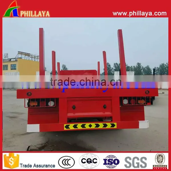 Full Type Flatbed Skeleton 20FT Shipping Container Dolly Transport Trailer With Turntable Drawbar photo-3