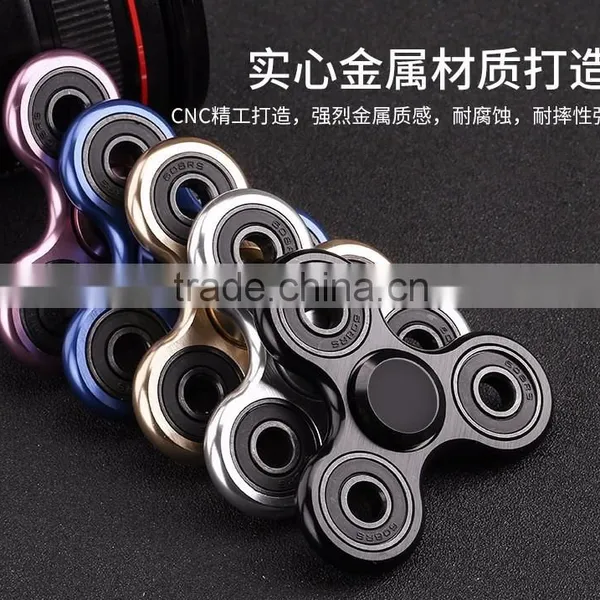 Stress Reliever Finger Gyro Fidget Spinner Clover Aluminium Alloy Fidget Spinner Hand Finger Spinner Metal Tri Spinner photo-2