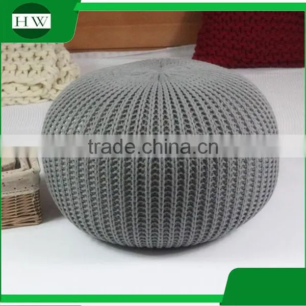 Wholesale Living Room Home Office Bed Homeware Round Soft Indian Moroccan Ottoman Crochet Knitted Pouf Japanese Tatami Mat photo-4