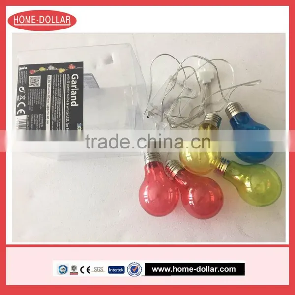 Garland With 5 Plastic Bulbs & White LED For Hanging photo-2