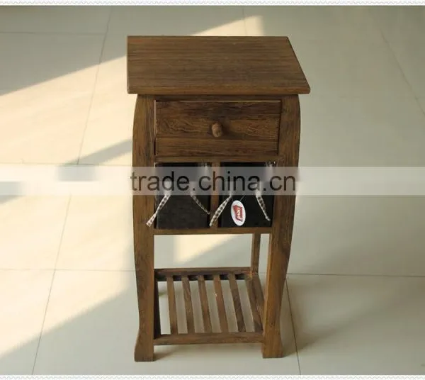Top Grade New Arrival Handmade Unfinished Vintage Wooden Cabinet With Drawer photo-4