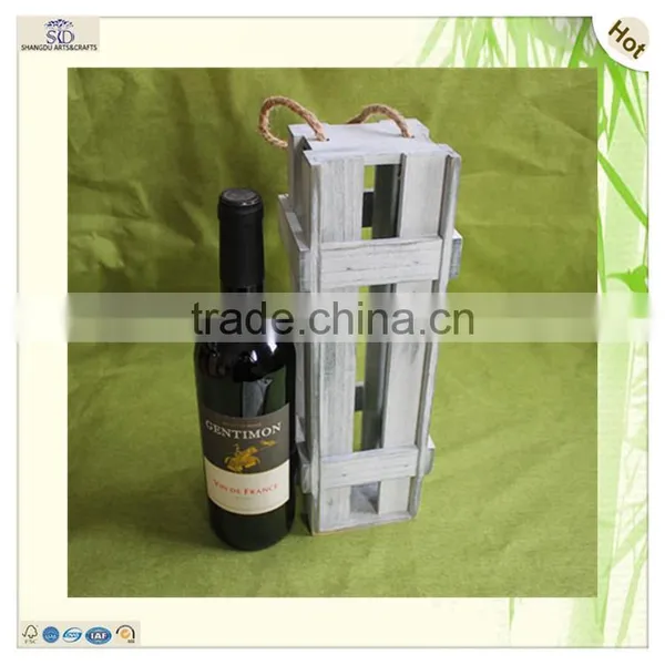 Vintage Color Sliding Lid Wooden Wine Crate Box photo-6