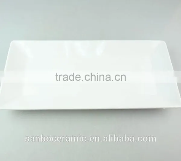Hot Sale Porcelain Flat Plate, White Porcelain Dinner Square Plate for Wholesale in Stock photo-2