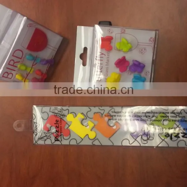 Wholesale 3D Designed FDA /LFGB Food Grade Glass Drink Cup Identifier Silicone Tea Cup Party Glass Marker photo-5