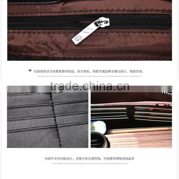 Hot Sell Designer Design Fashion Vintage Cowhide Leather Functional Wristlet Cell Phone Wallet Clutch Bag photo-5