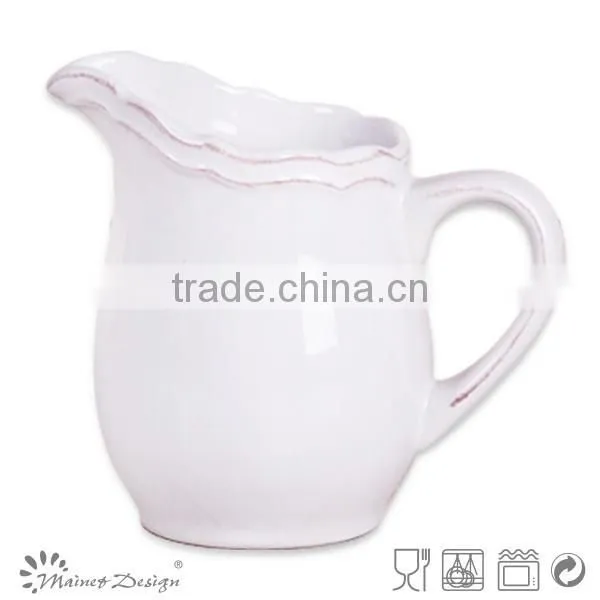 2016 New Product Embossed Deluxe Ceramic Fruit Pitcher With Ice Cube photo-3