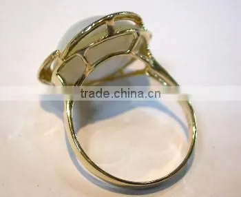 Gold Wedding Genuine Freshwater Pearl Ring Tahitian Pearl Ring photo-2