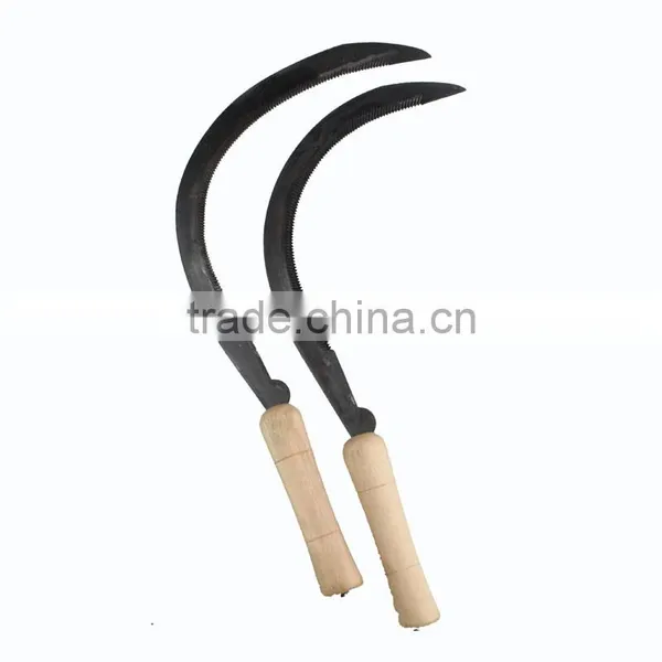 General Purpose Grass Hook With Offset Plain Edge Blades Sickle Garden Farm Tool photo-5
