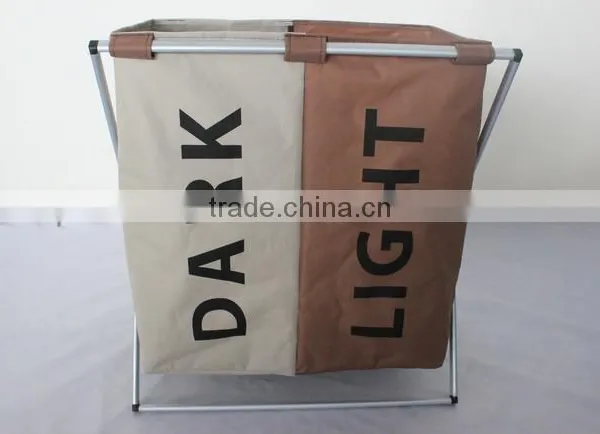 Home and Hotel Usage Double Laundry Sorter /2 Fashionable Light and Dark Basket for Laundry photo-4
