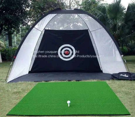 Golf Training Tent Practice Net With Carry Bag And Golf Hitting Mat photo-2