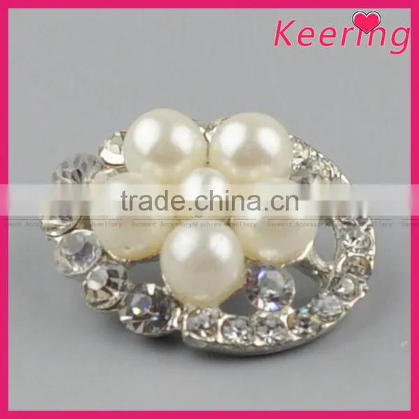 Wholesales Fashionable Custom Pearl Rhinestone Buttons for Garments WBK-1458 photo-3