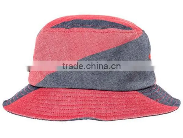 Custom 2015 New Design Colorful Denim Bucket Hat photo-4