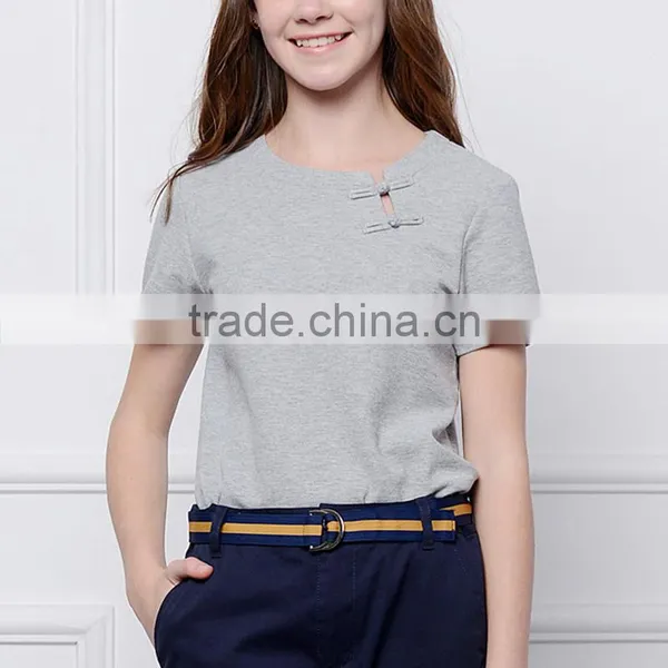 2017 New England College Wind Early Summer Light Blue Short Sleeved T-shirt School Girl Custom T-shirt photo-4