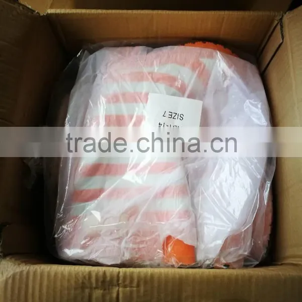 Women Stripe Rubber Rain Boot Wholesale Brand Waterproof Boots Leftover Stock photo-4