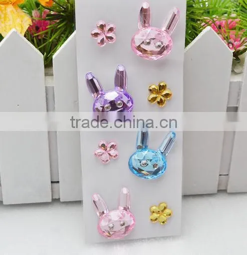 High Quality Wholesale Custom Children DIY Toy Self Adhesive Acrylic Craft Scrapbooking Gems Stone Sticker photo-3