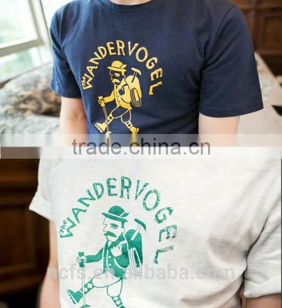 Gold Foil Printing Man T Shirt Wholesale photo-4