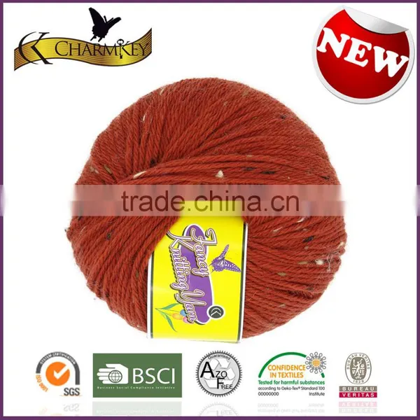 Charmkey Fashion Yarn Fancy Knitting Yarn Wool Acrylic Blended Yarn With Colorful Viscose Dot photo-4
