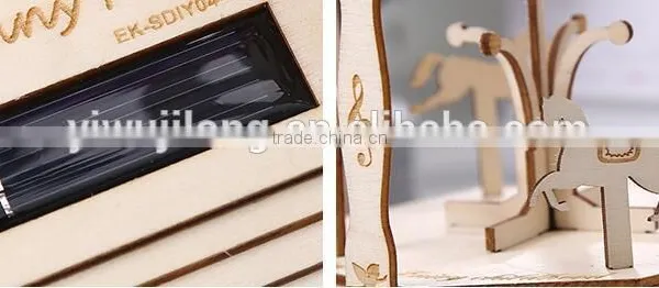 Wooden Children DIY Puzzle Toy Handmade Building Block Model Educational Diy Solar Puzzle Toy for Kids photo-3