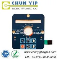 Graphic Overlay Control Panel Membrane Switch With Embossed Button