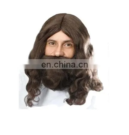 Halloween Carnival Party Hippie Jesus Wig for Adults