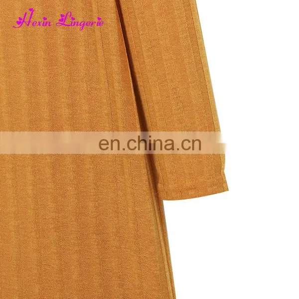 Best Selling Latest Yellow Long Kingtting Cardigan Blouse Women Tops photo-5