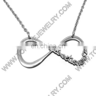Cheap Wholesale Stainless Steel Infinity Women's Charms Necklaces Wedding Jewelry Gifts photo-4