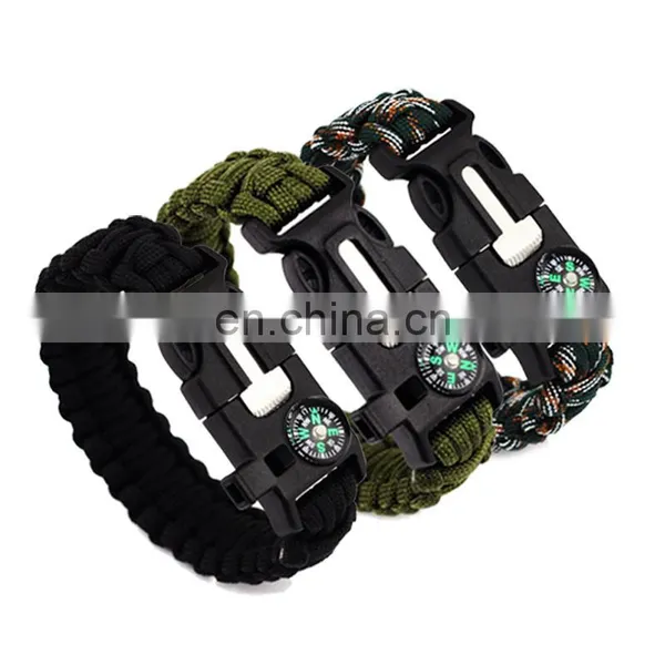 Emergency Rope Buckle Kits Men's Survival Bracelets Rescue Cord Parachute Cord Wristbands